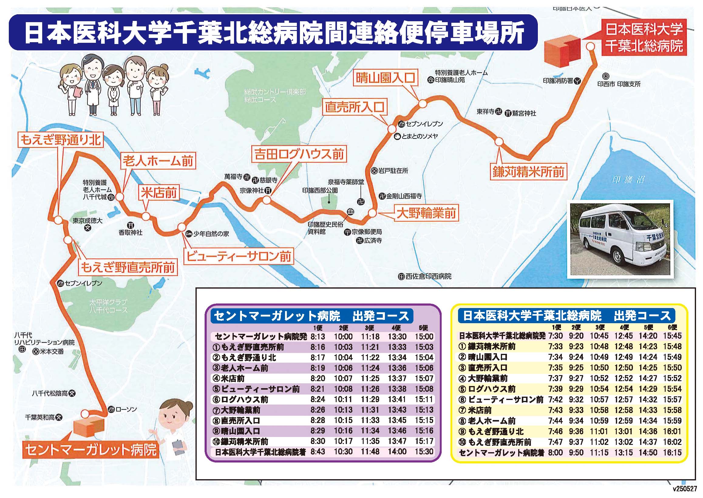 北総病院コース経路図